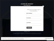 Tablet Screenshot of alisonbgregory.com
